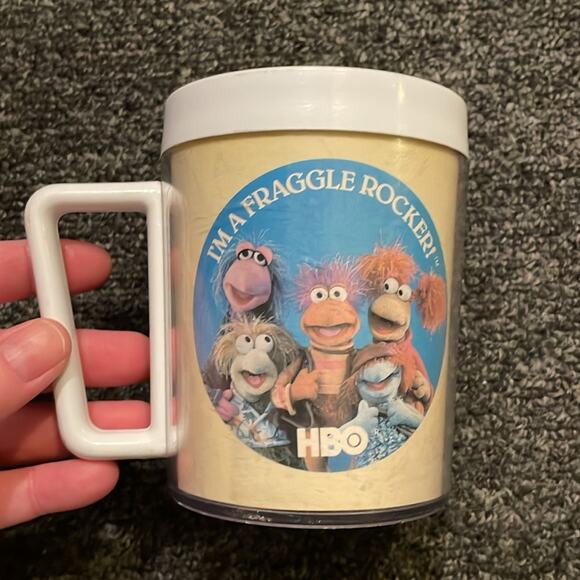 Vintage 1982 Fraggle Rock Eagle Cup/Mug I'm a Fraggle Rocker HBO 80's Muppets - Picture 2 of 4